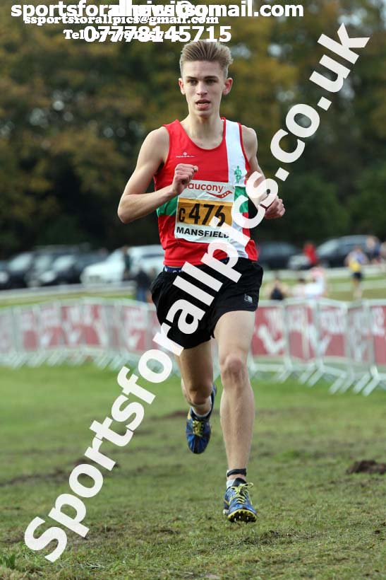 Mens under-17s National Cross Country Relay, Berry Hill Park, Mansfield. Photo:  David T. Hewitson/Sports for All Pics